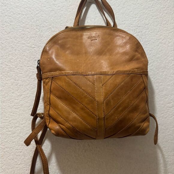 Margot Tan natural Leather Backpack main image 10